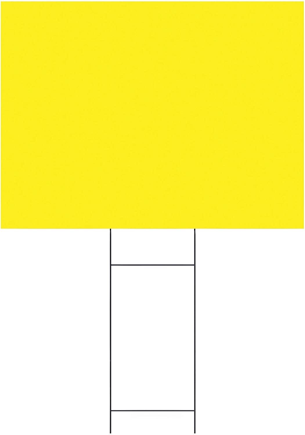 18×24 Durable Blank Yard Sign Kit (3,5,10, 50, or 100) with 24″ Stakes