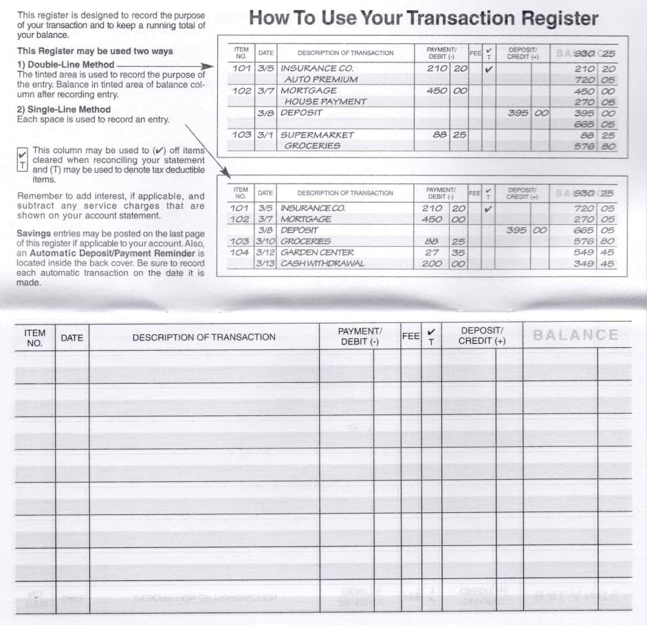 12 Checkbook Transaction Registers 2025-2026-2027 Calendars Check Book Bank …