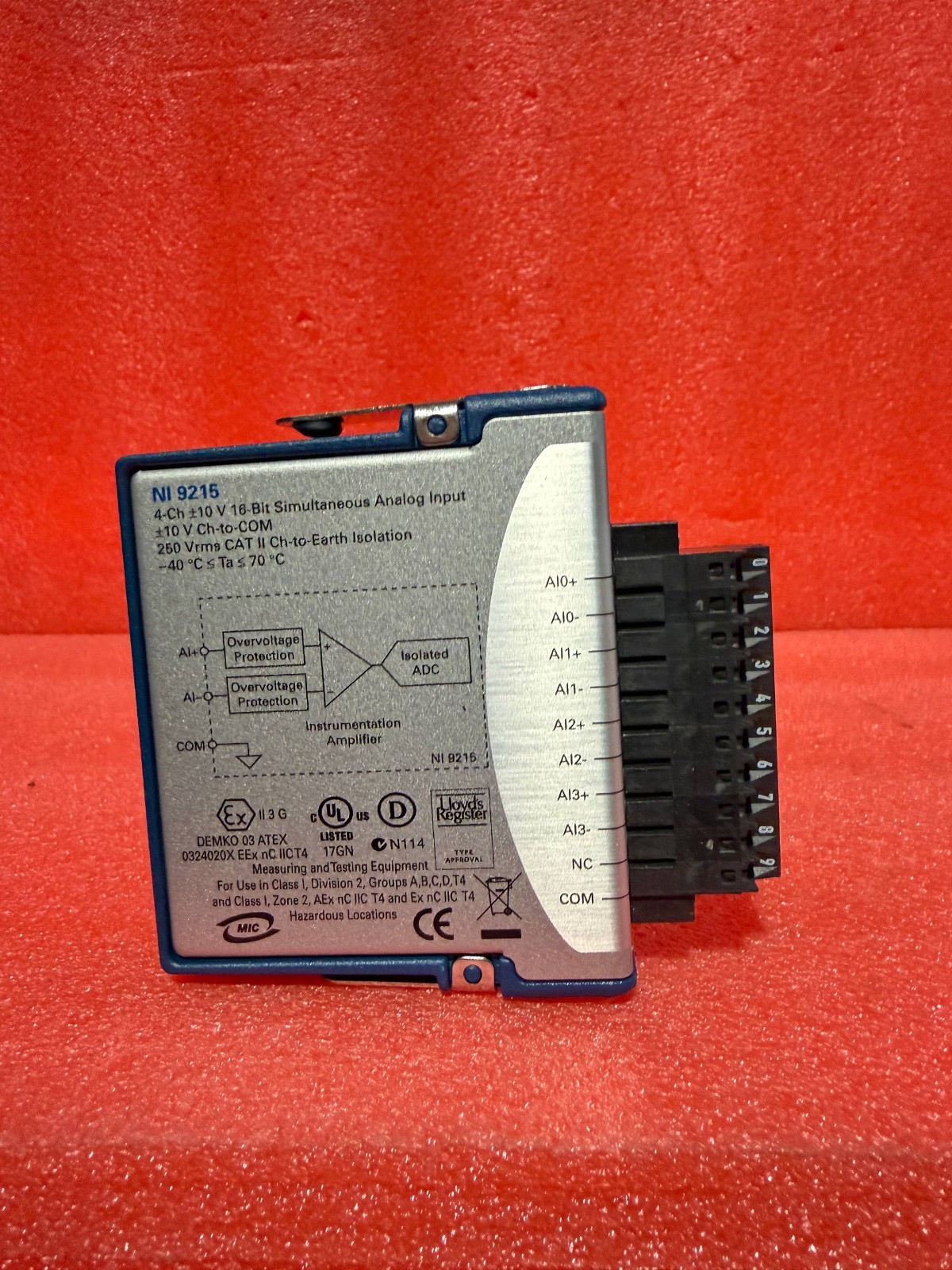 National Instruments NI 9215 4Ch 16-Bit Analog Input Module Compact DAQ