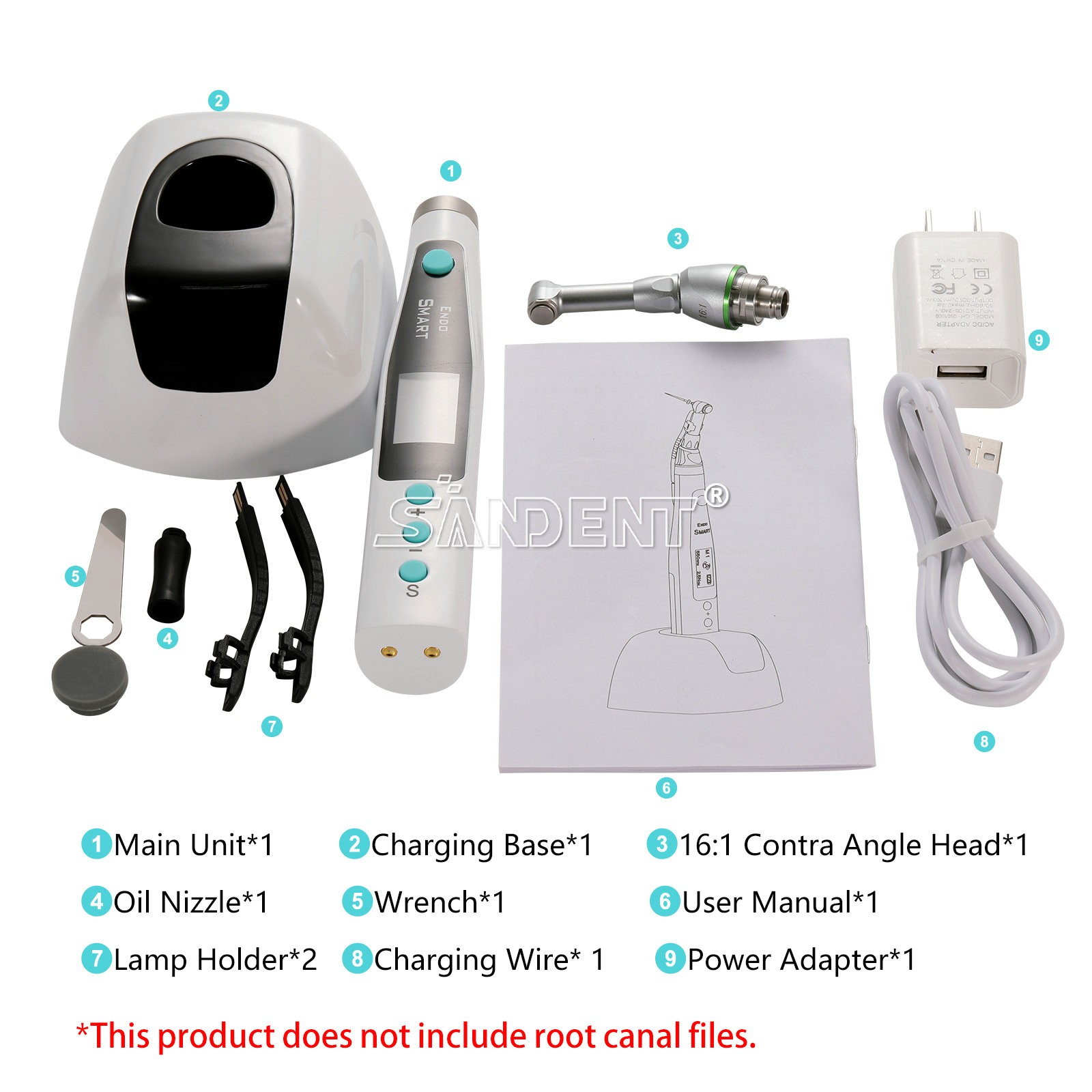 Dental 1:5 Fiber Optic LED Electric Contra Angle Increase Handpiece Ti-MAX X95L