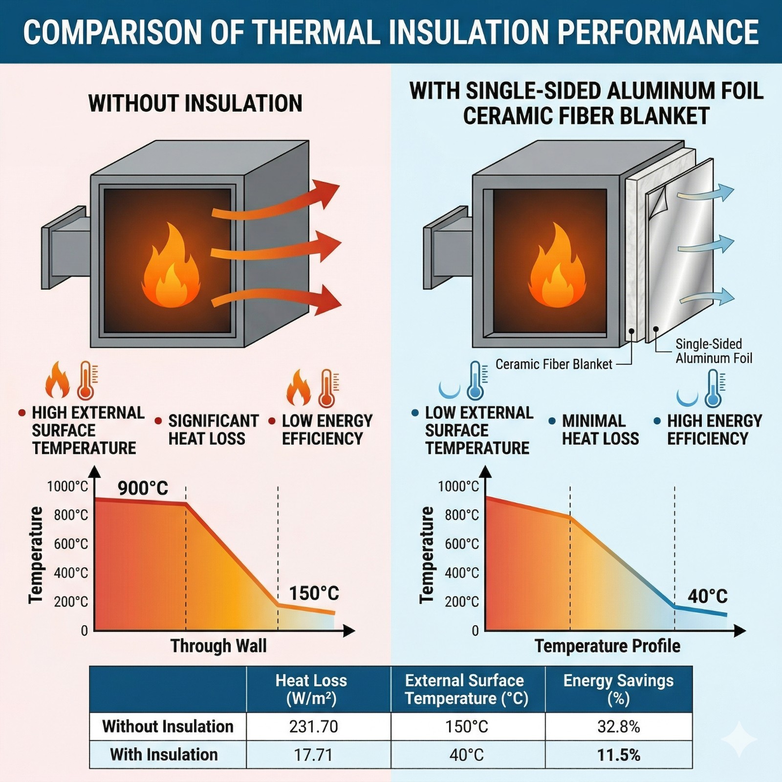 Ceramic Fiber High Temperature Insulation Blanket High Density Fireproof Thermal