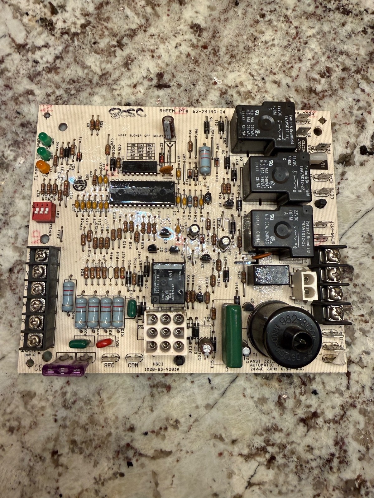 RHEEM Ruud 62-24140-02 Furnace Control Board 1028-928 622414004 6224140 30 DAY