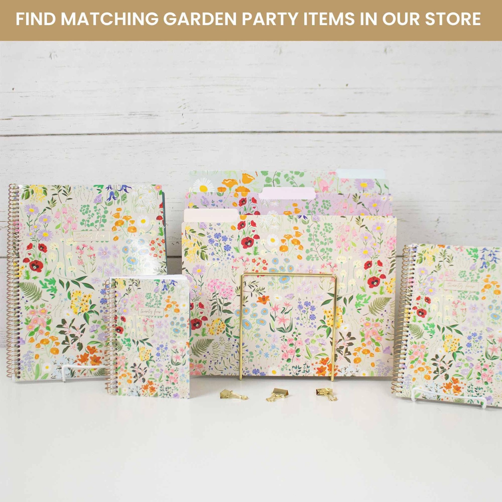 bloom daily planners Decorative File Folders – Set of 6 Pack, Garden Party