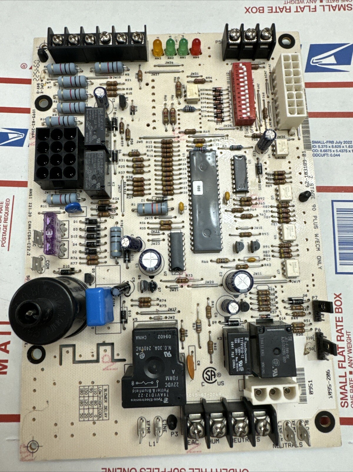 RHEEM 1095-83-206A FURNACE CONTROL CIRCUIT BOARD 62-103189-01