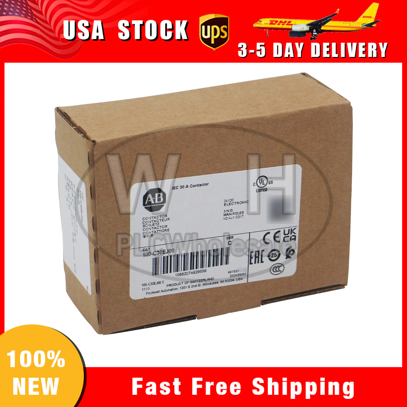 NEW Allen Bradley 100-C30EJ00 Ser C Contactor Module Rockwell Automation AB Unit