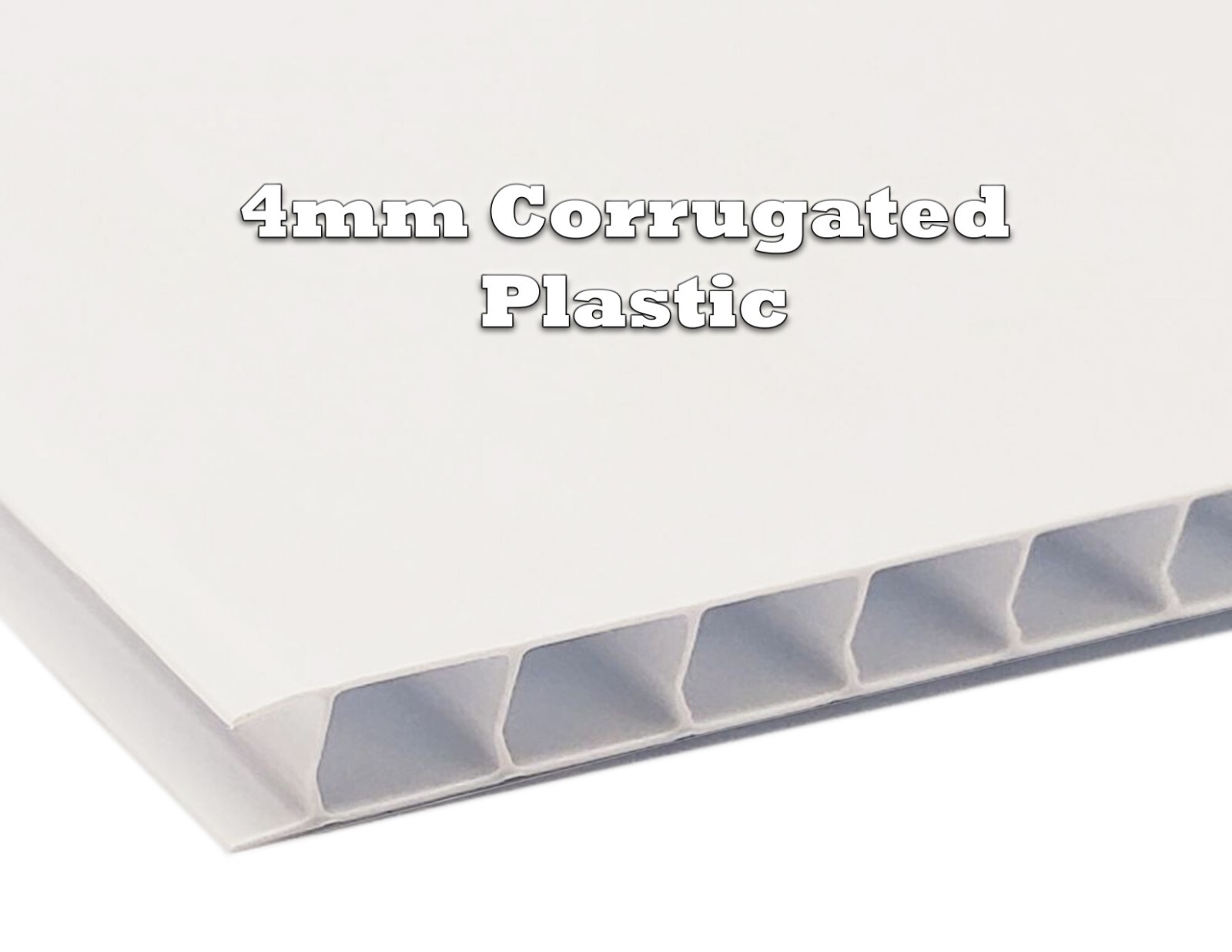 4mm Corrugated White Plastic Sheets 18×24 24×36 24×48 36×36 Coroplast Sign SALE