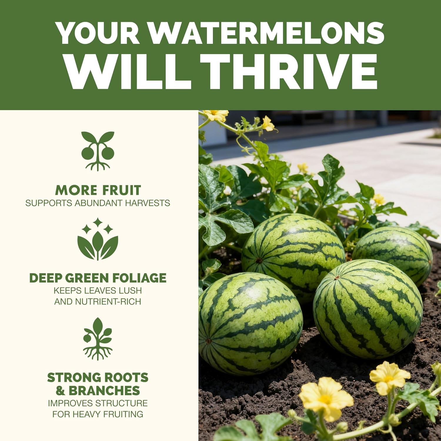 Liquid Watermelon Fertilizer for Bigger Melons, Vines & Strong Roots, 8 oz