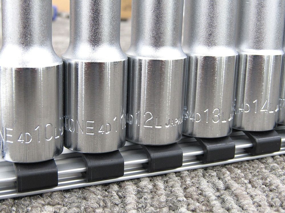 TONE Deep Socket Set 12 pcs 10-21mm 4D-10L to 21L Used