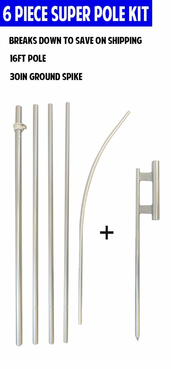“USA CLASSIC” Advertising Super Flag & Pole Kit United States of America US star
