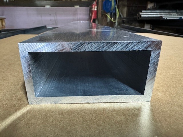 6061 Aluminum Rectangle Tube 2″ x 4″ x 78″ Length x 1/4″ Wall (0.250″ Wall)
