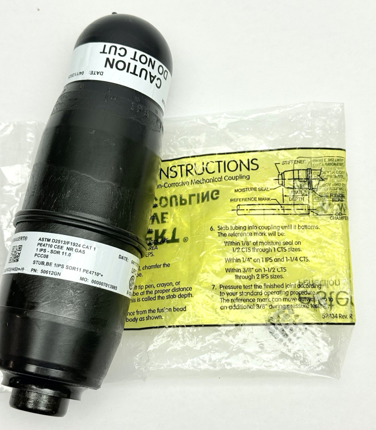 50612GN Permasert, 1″ IPS, Gas Coupling , Stub-Blind End, SDR 11.0