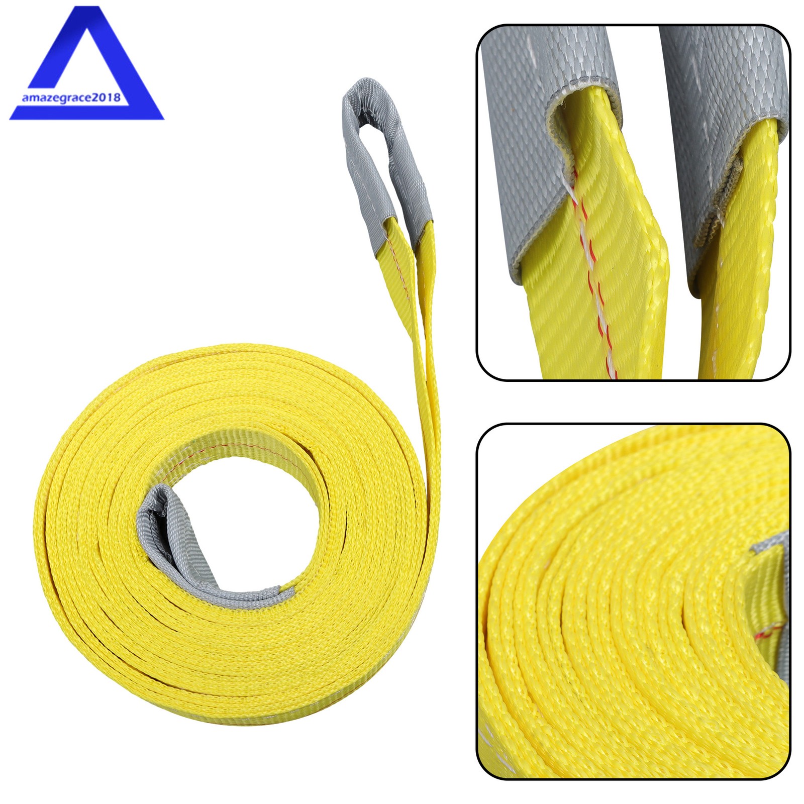 2 Pack 20′ × 2″ Lifting Sling Straps, 20ft Lifting Straps Heavy Duty 9400 lbs