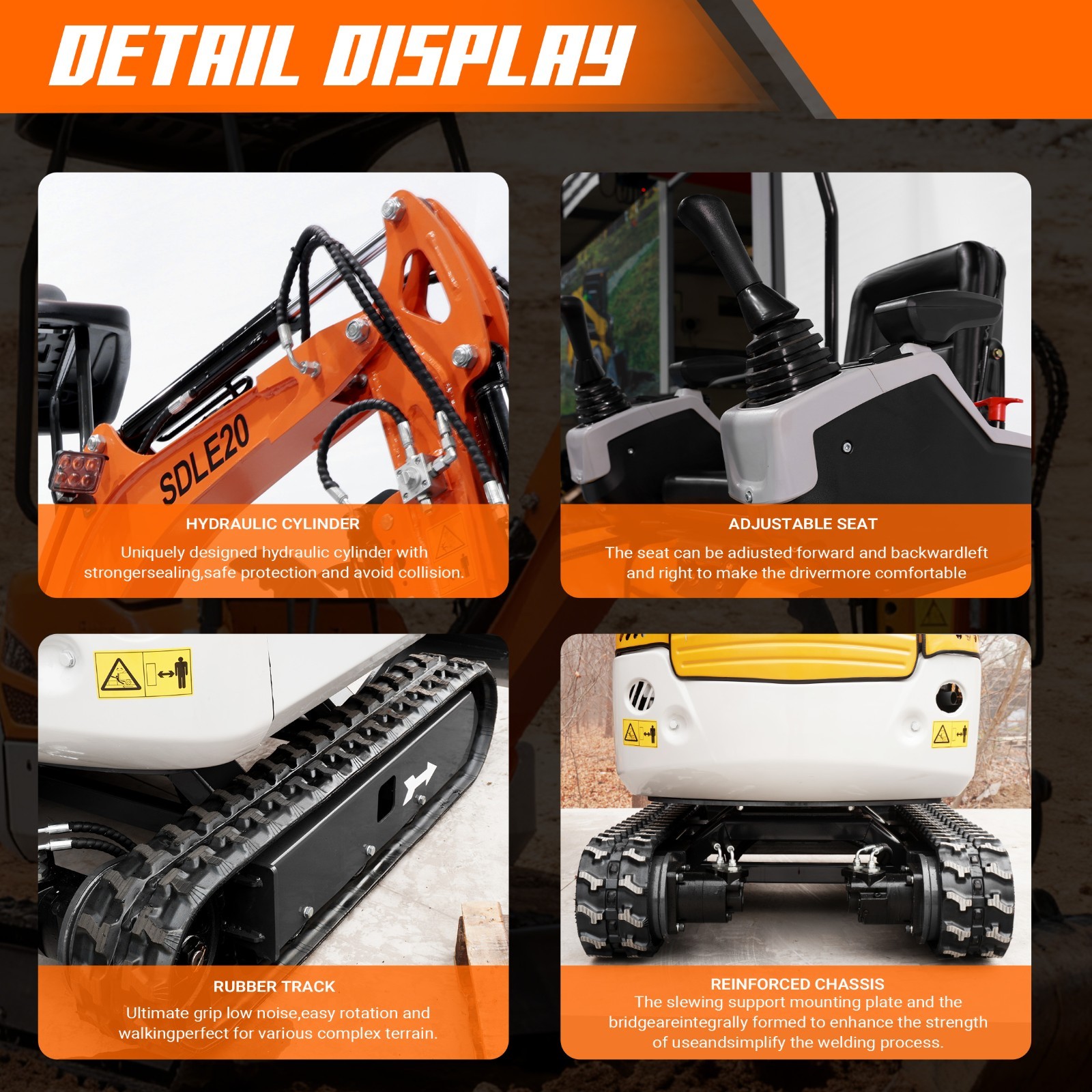 20HP Kubota EPA Mini Excavator | Hydraulic Thumb, Side Tilt & Wide Tracks