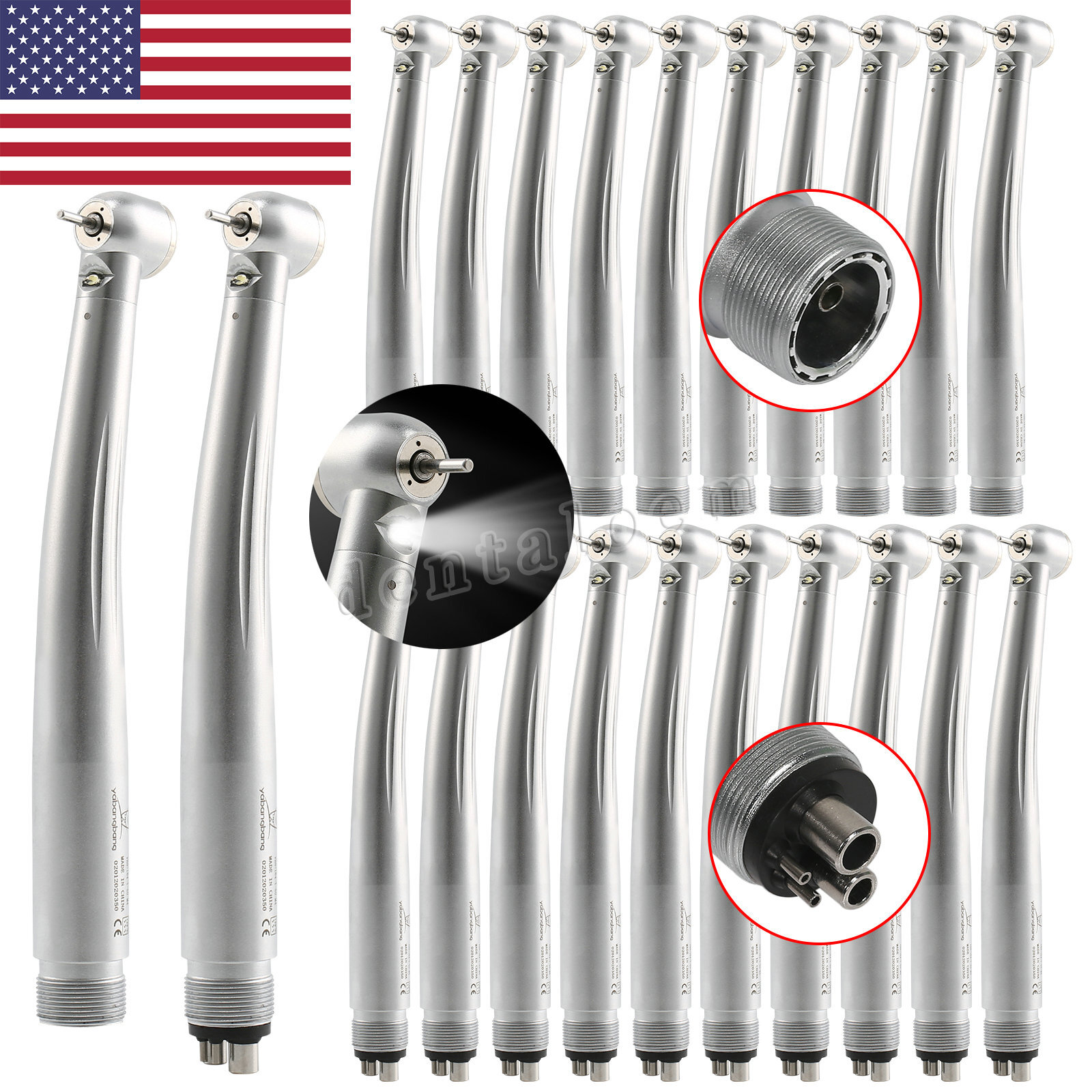 1-10 Yabangbang Dental (LED E-generator) High Speed Handpiece 4/2 Hole NSK Style