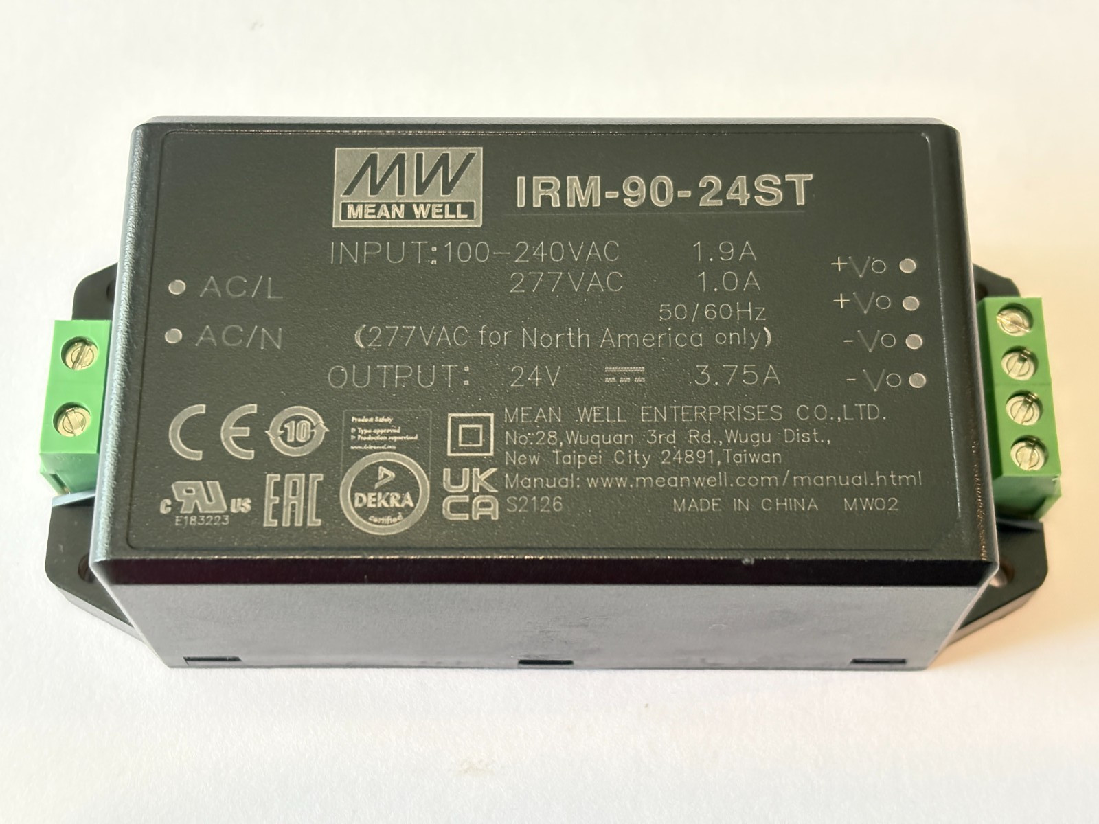 Mean Well IRM-90-24ST AC-DC-PCB-Mount Green Power Module 90W 24V 3.75A *