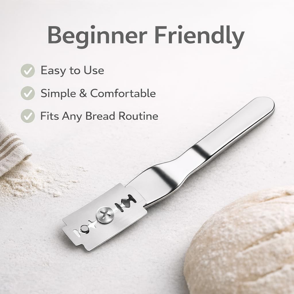 TFORESTER Bread Lame for Sourdough Baking – Stainless Steel 1.7″, 1 Pack