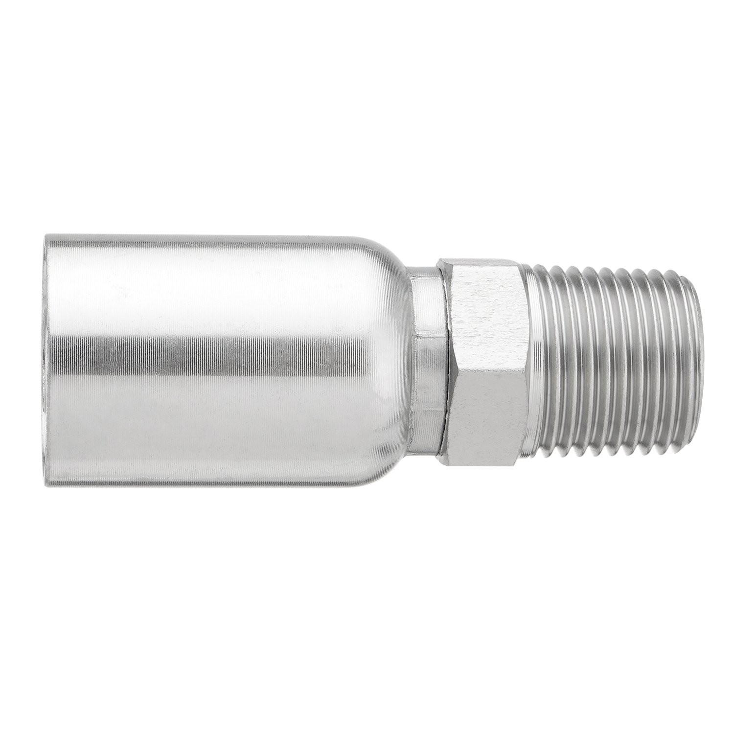12-Pack 1/2″ Hose x 1/2″ NPTF Male Pipe Thread Hydraulic Hose End Crimp Fittings