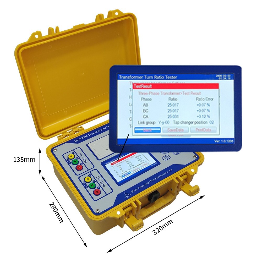 JH2702N TTR Meter Transformer Turns Ratio Tester Spanish/English PT CT Test