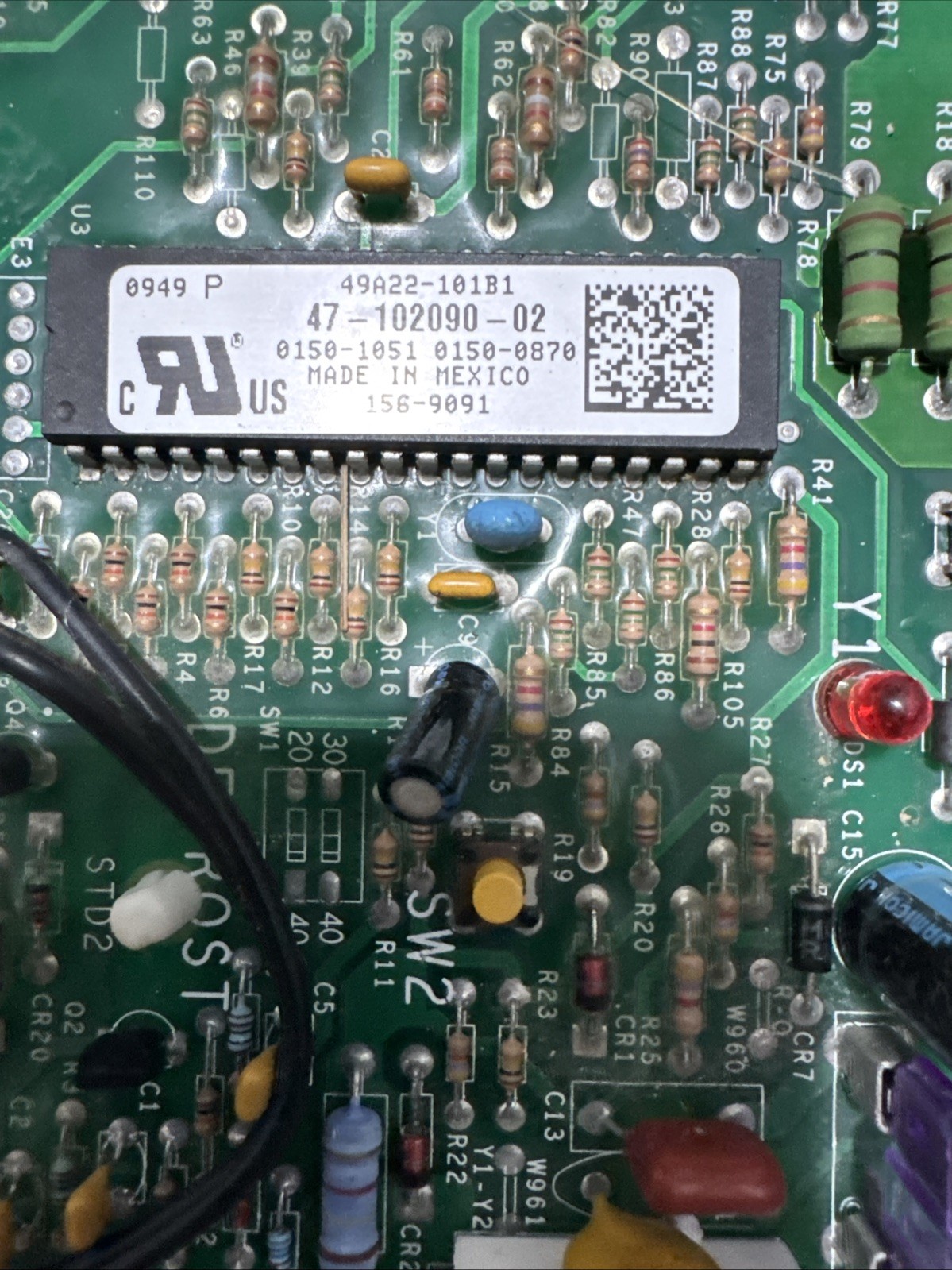 Rheem Ruud Condenser Control Board part 49A22-101B1