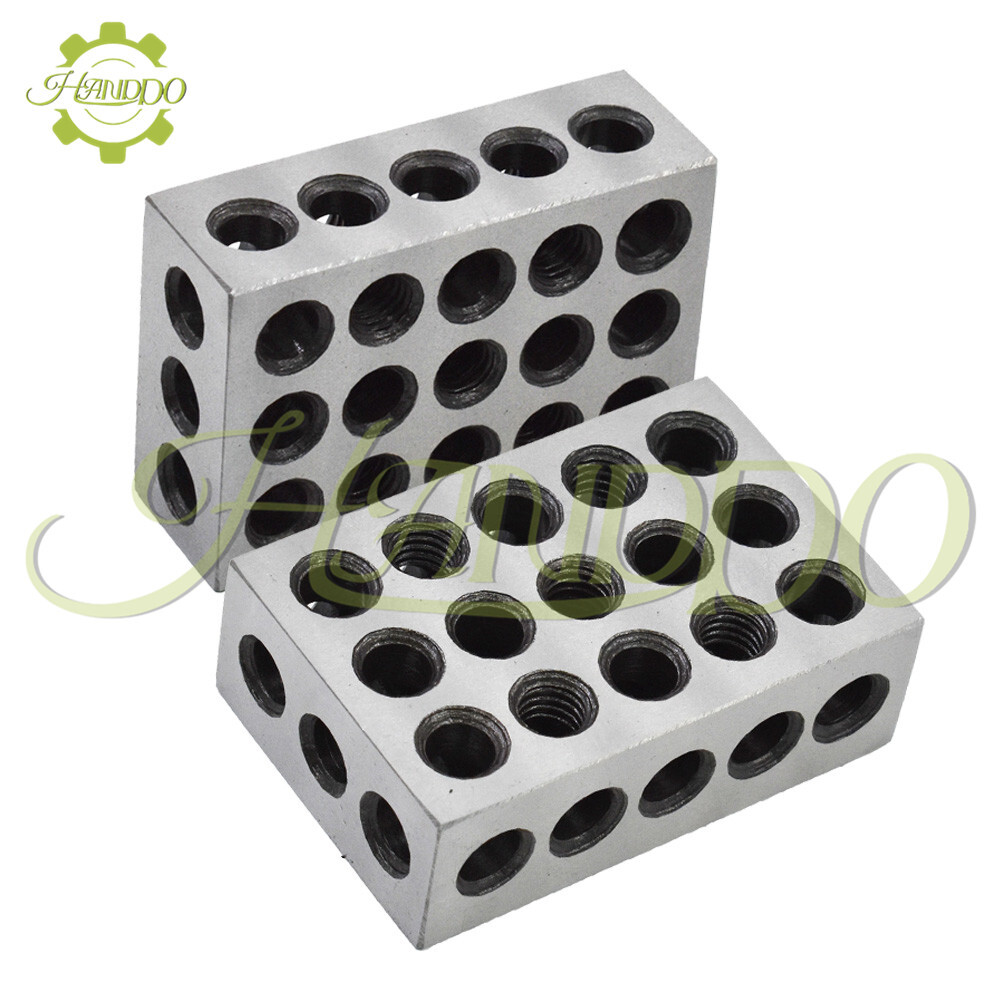 Ultra Precision 1 Matched Pair 1-2-3 Blocks 23 Holes .0002″ Machinist 123