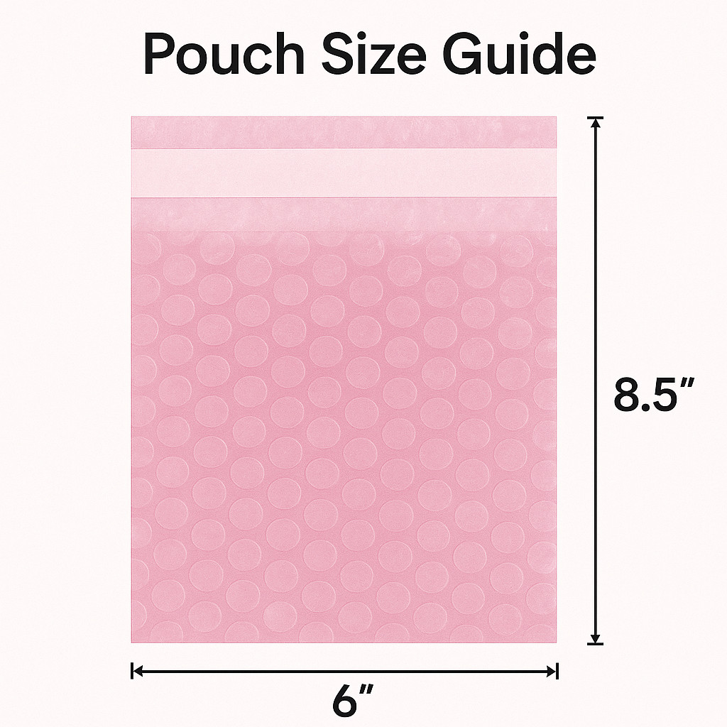6×8.5 Anti-Static Bubble Out Pouches Bags Wrap Cushioning Self Seal, Pink