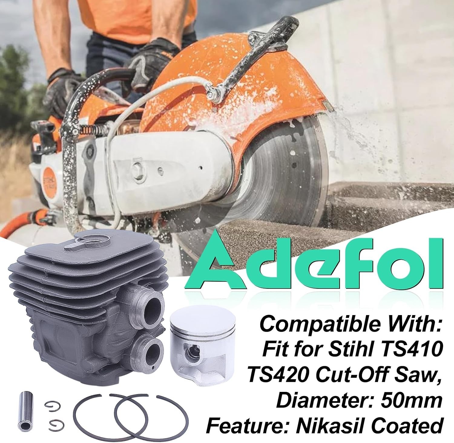 50mm Cylinder Piston Gasket Kit for Stihl TS410 & TS420 – Essential Replacement