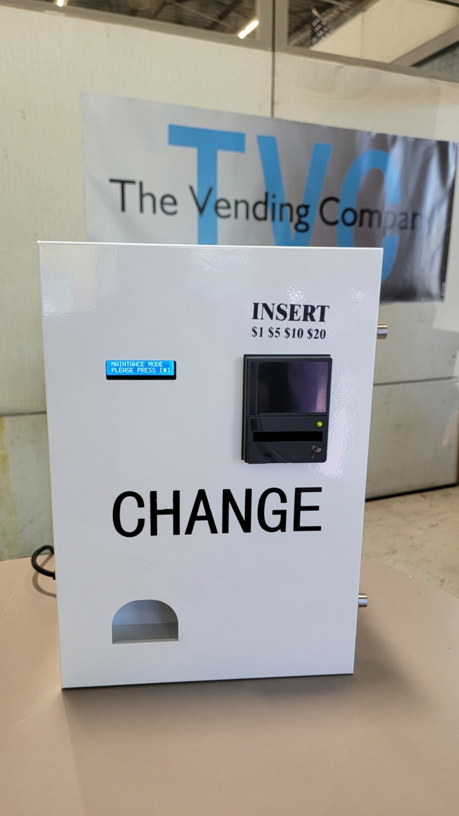 Dollar bill change machine TVC 1 Year Warranty $1 $5 $10 $20 bills