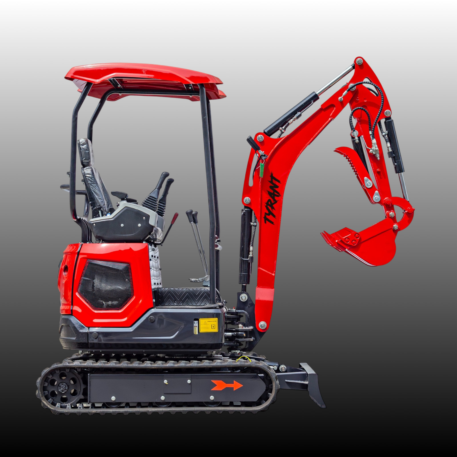 TYRANT 17 Mini Excavator Kubota D902 Engine Side Swing with 12 attachments