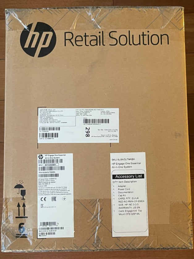 HP Engage One POS System 14″ Touch N6211 4GB 32GB WIFI BT Android 11 – New