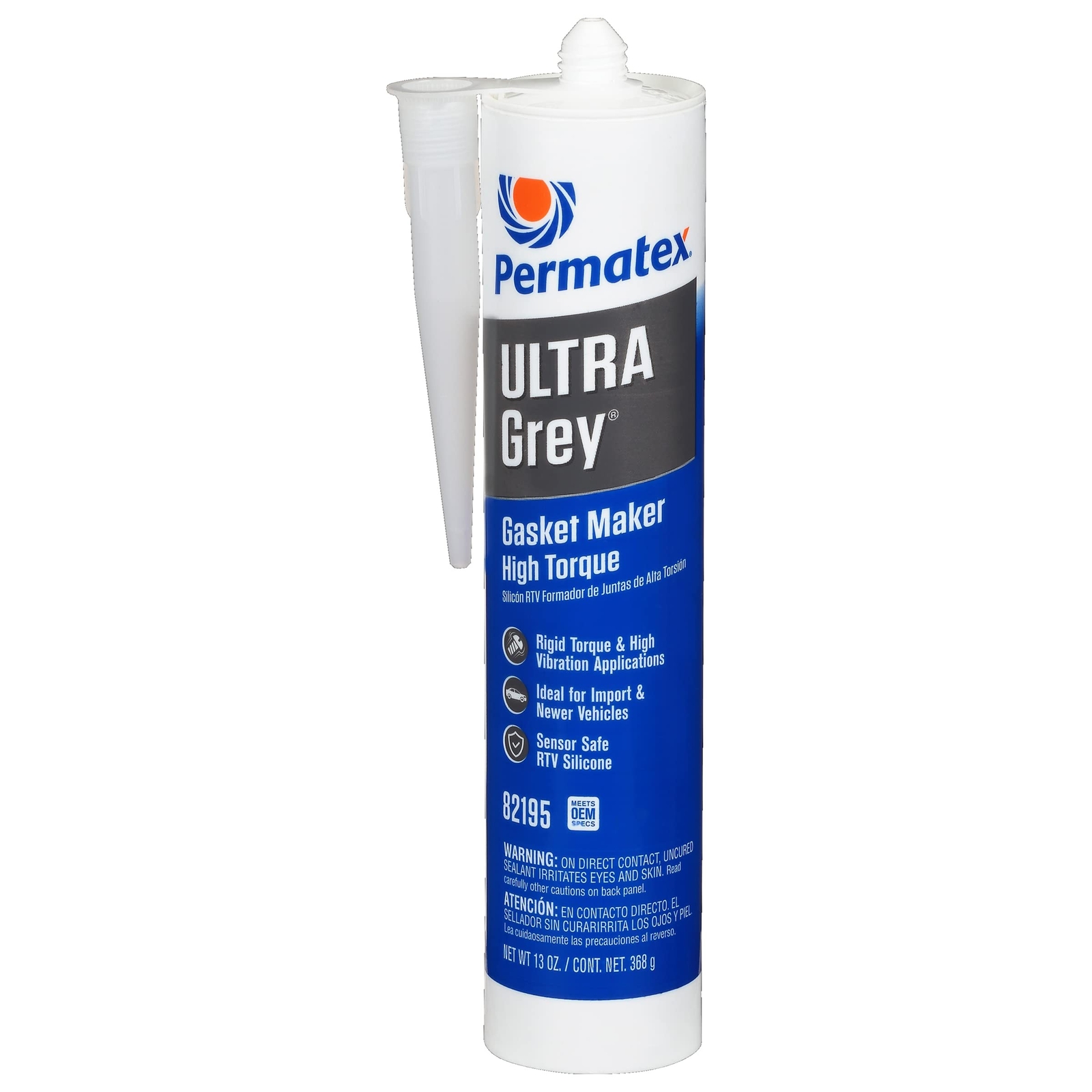 Permatex 82195 Ultra Grey Rigid High-Torque RTV Silicone Gasket Maker, Sensor…