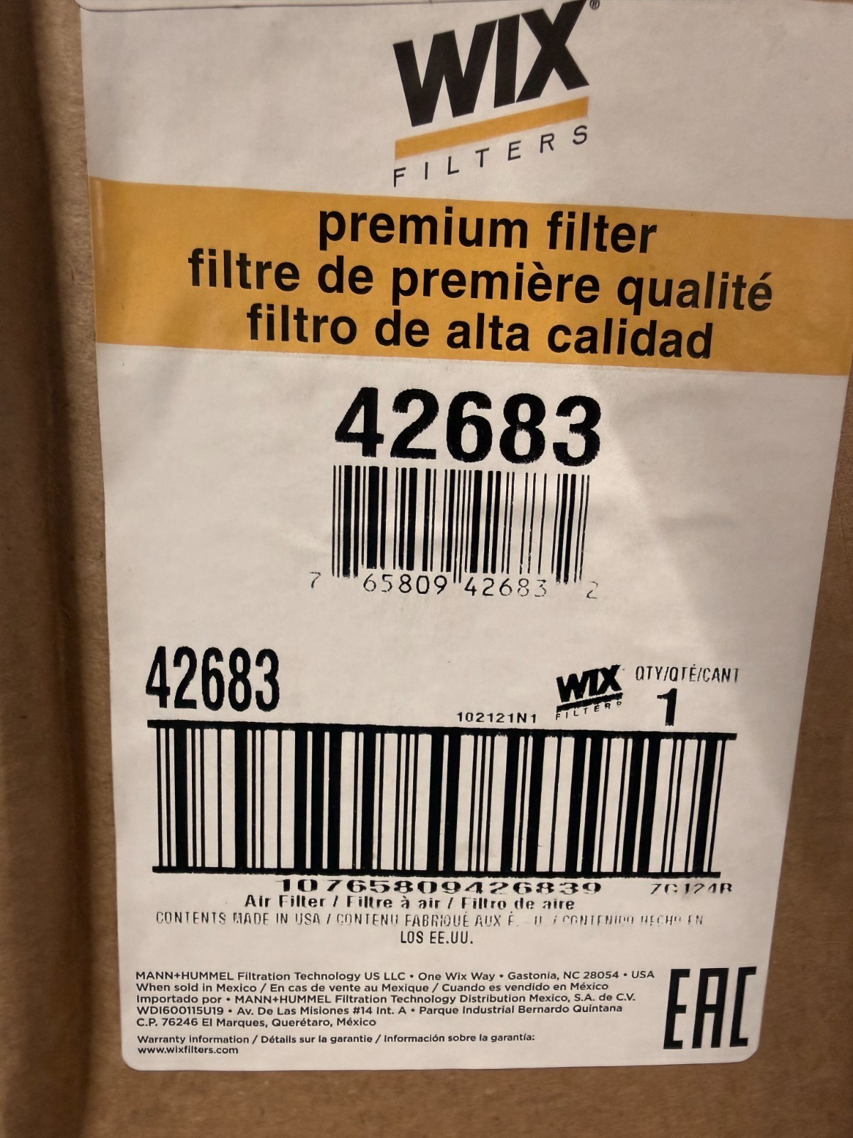 WIX Premium HD Round Air Filter for Select Case & Case IH Equipment – 42683