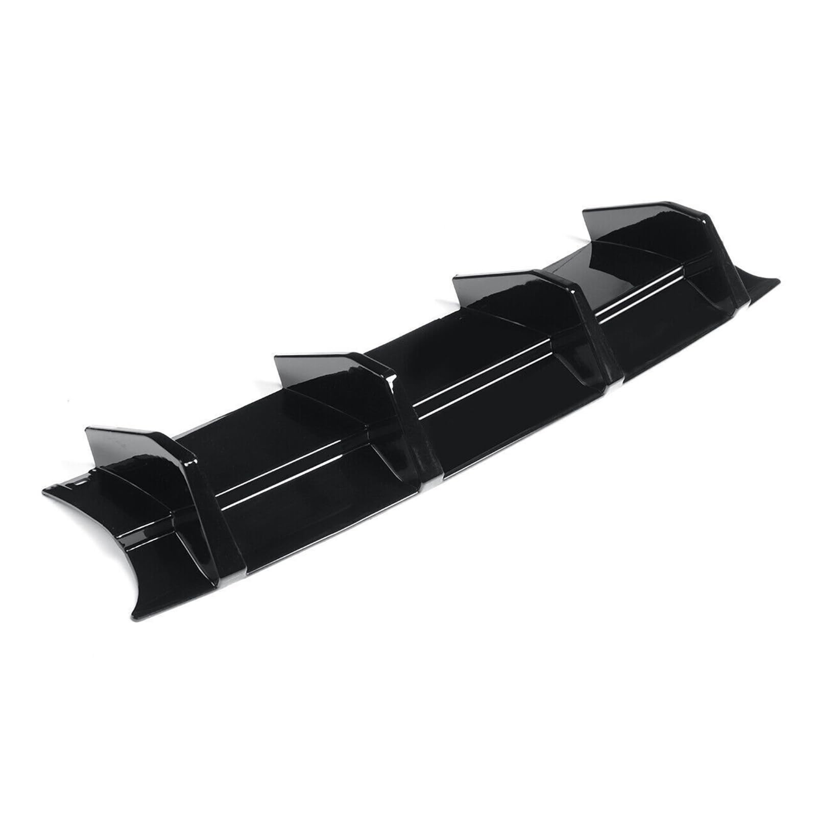 Rear Bumper Diffuser Dodge Challenger SRT SXT 2015-2023 Glossy Black Shark Fins