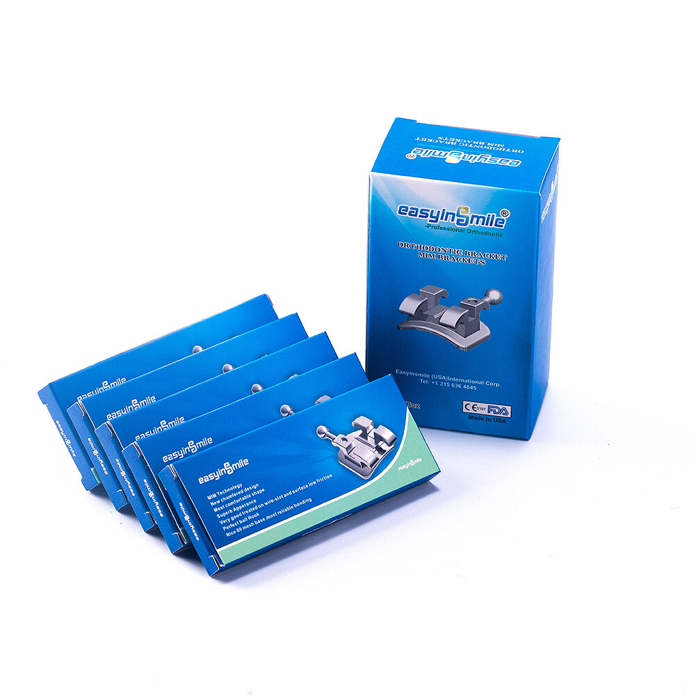 50Pack Dental Orthodontic Metal Brackets Braces Mini MIM Roth/MBT 022 3/345Hooks