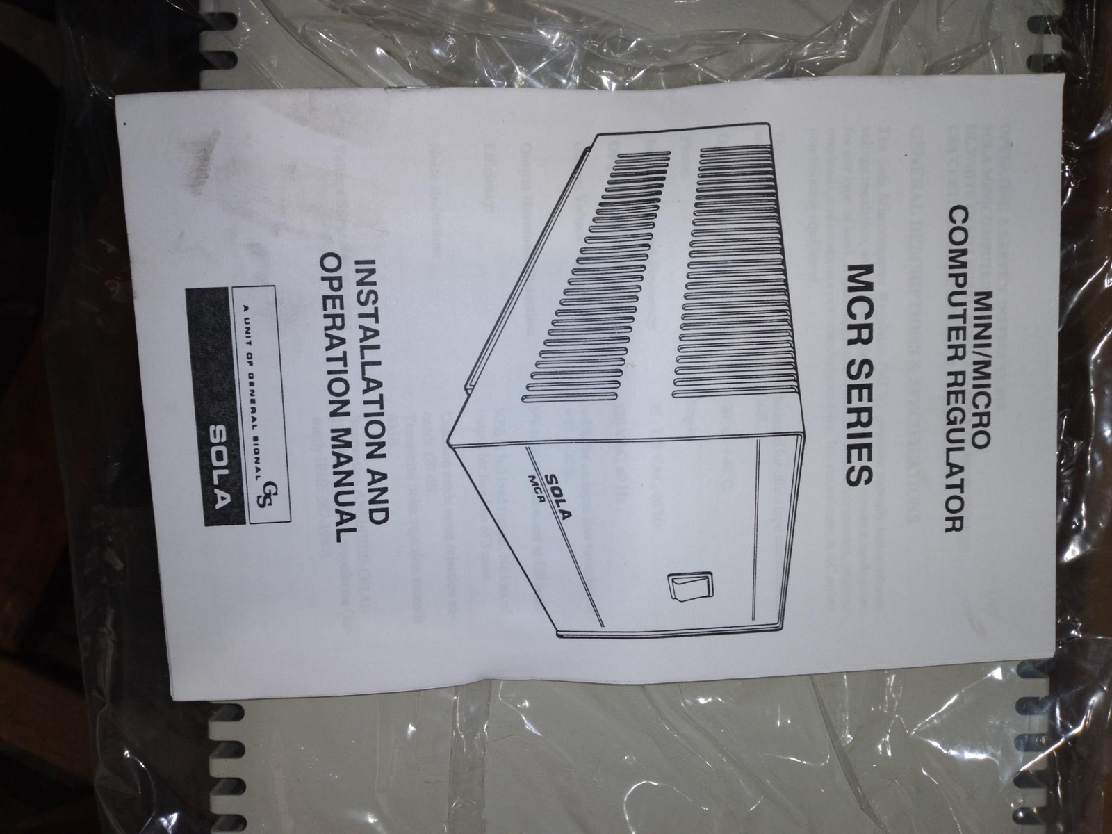 EGS SOLA CONSTANT VOLTAGE POWER CONDITION 63-13-175-6 MCR PORTABLE 60HZ 120V