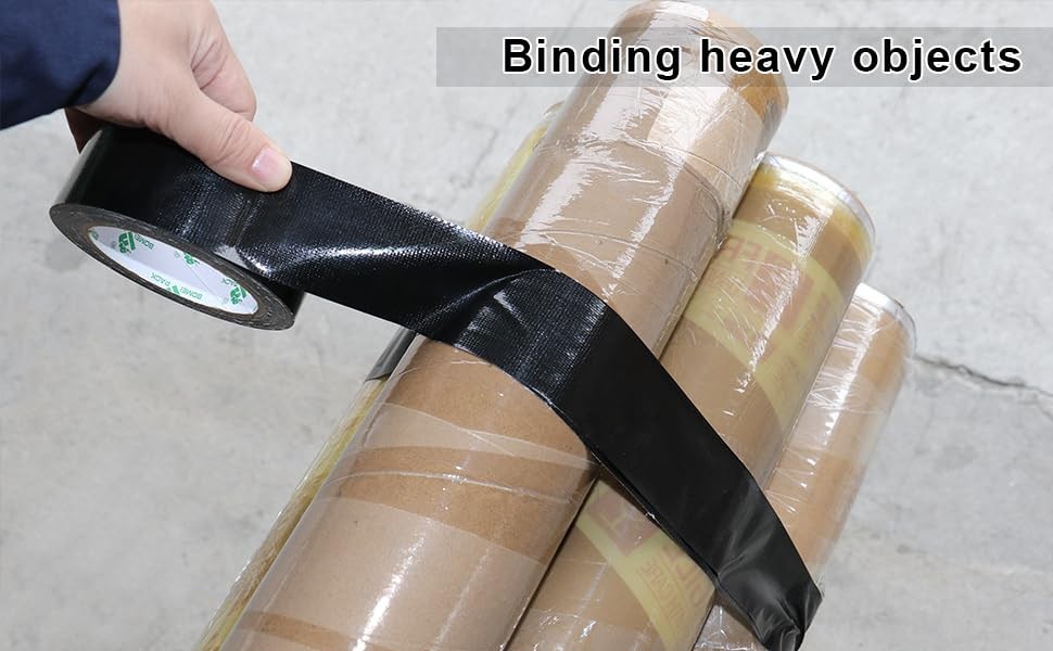 Duct Tape 1.5 inches Wide Black Industrial Grade 1.5 inches x 60 Yards 179 ft…