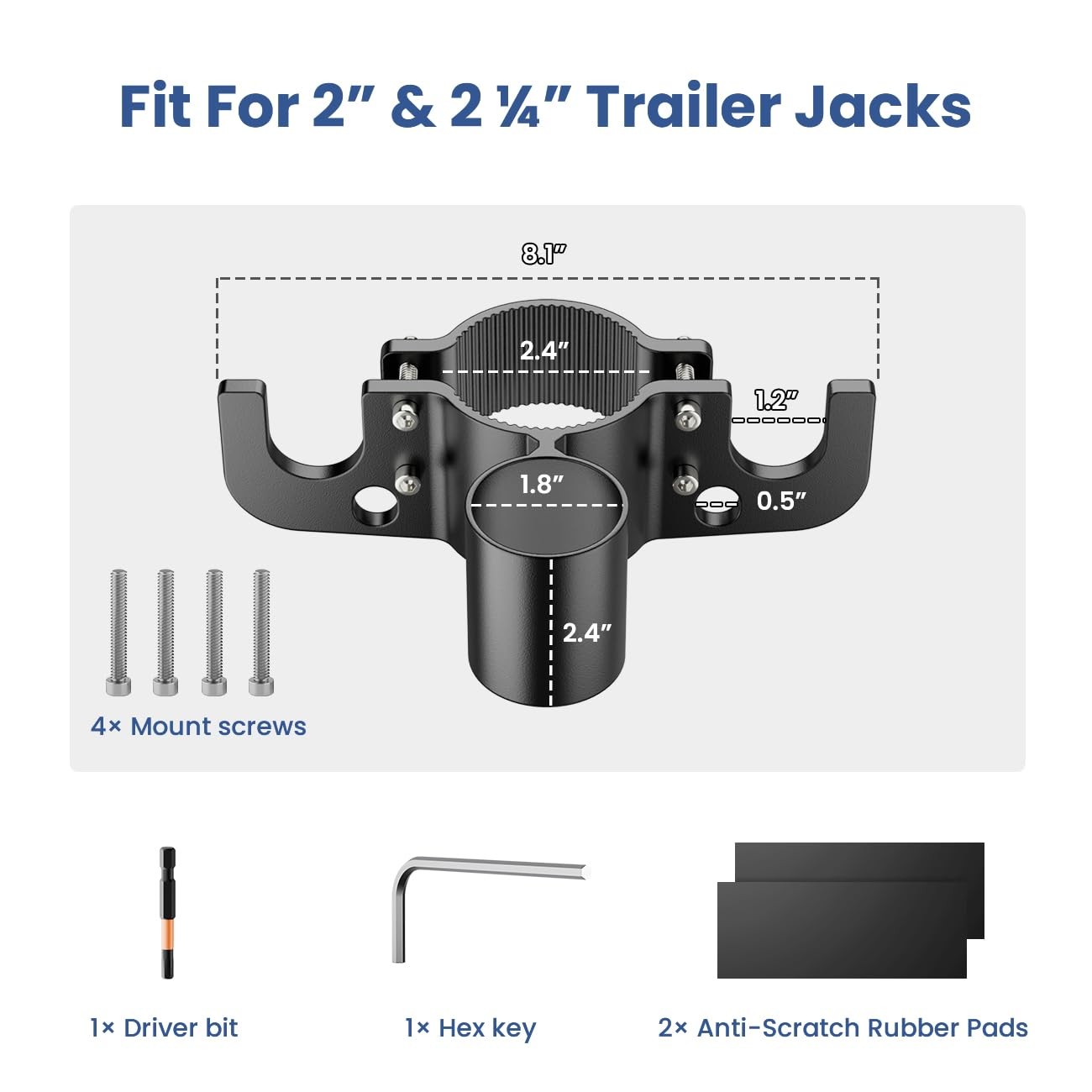 Aluminum Trailer Towing Chain Organizer with 7-Way Plug Holder- Heavy-Duty RV…