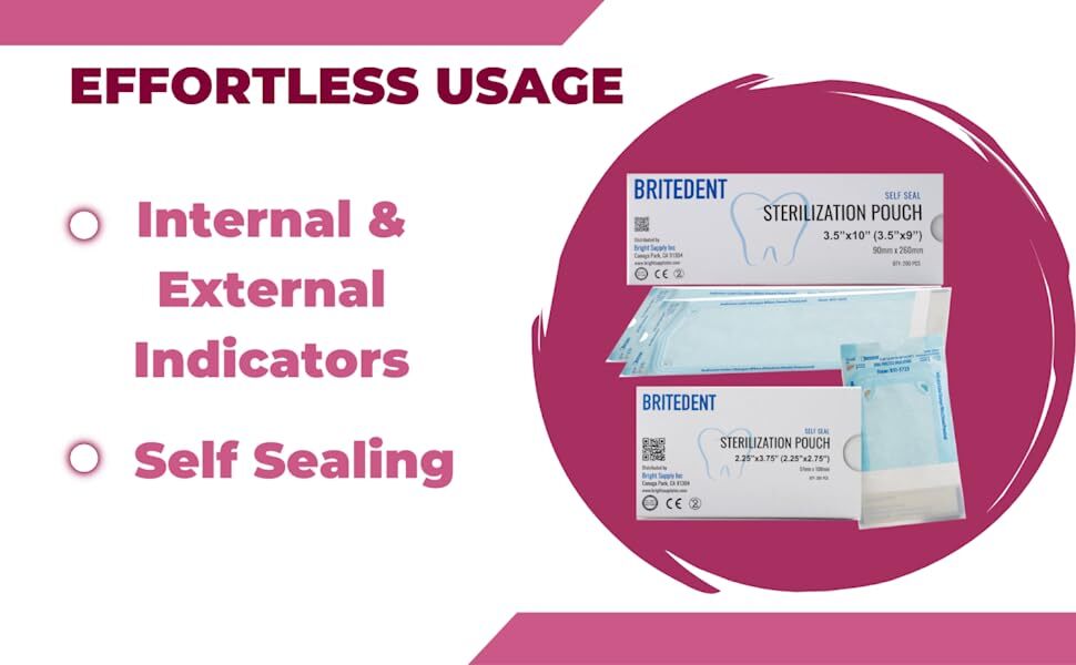 Self Seal Sterilization Pouches – Autoclave Sterilizer Bags 12 x 19 Tattoo