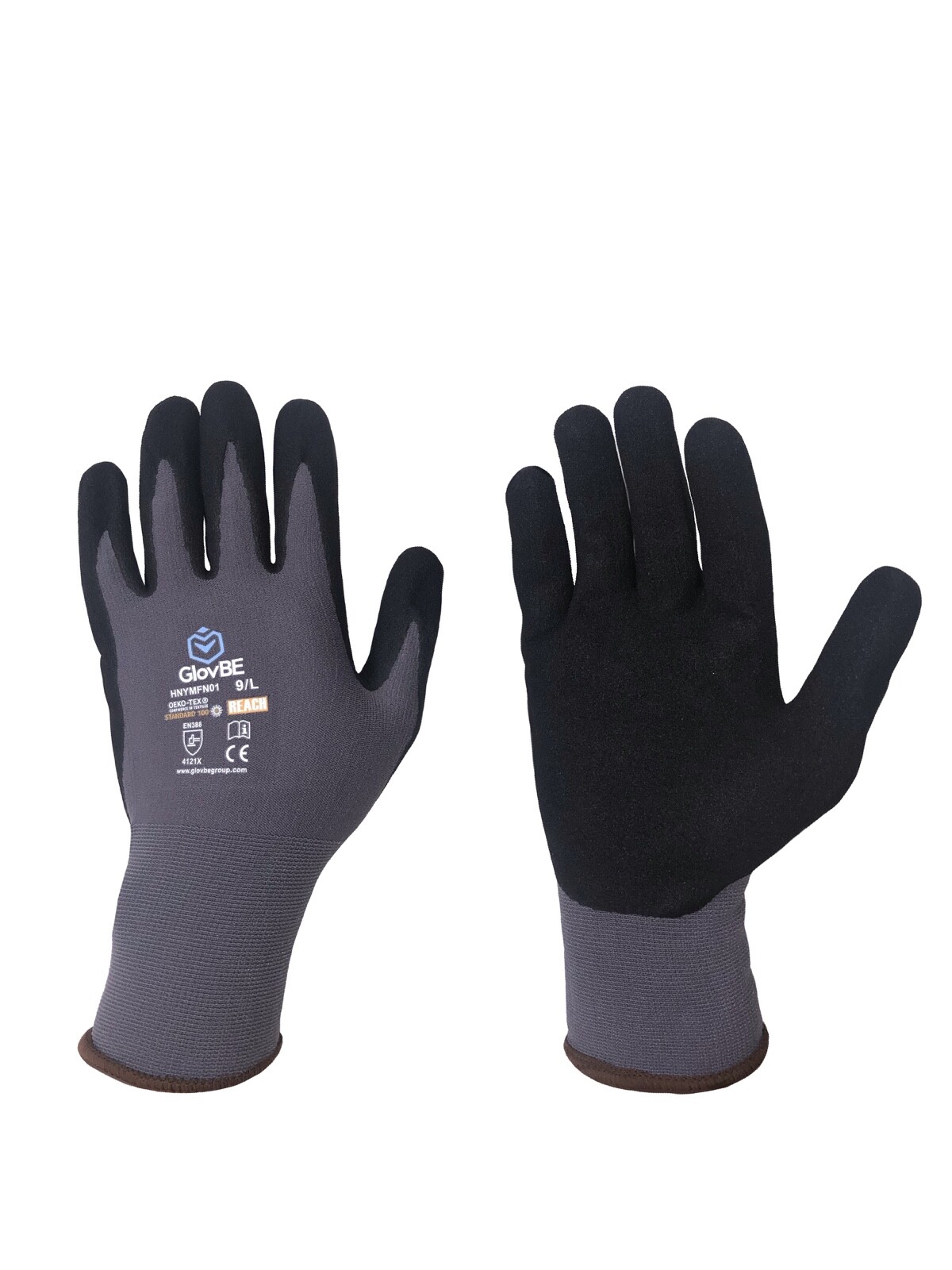 GlovBE 3/6/12/120 PAIRS Mechanic Nylon Work Gloves Nitrile Micro Foam Palm Coat