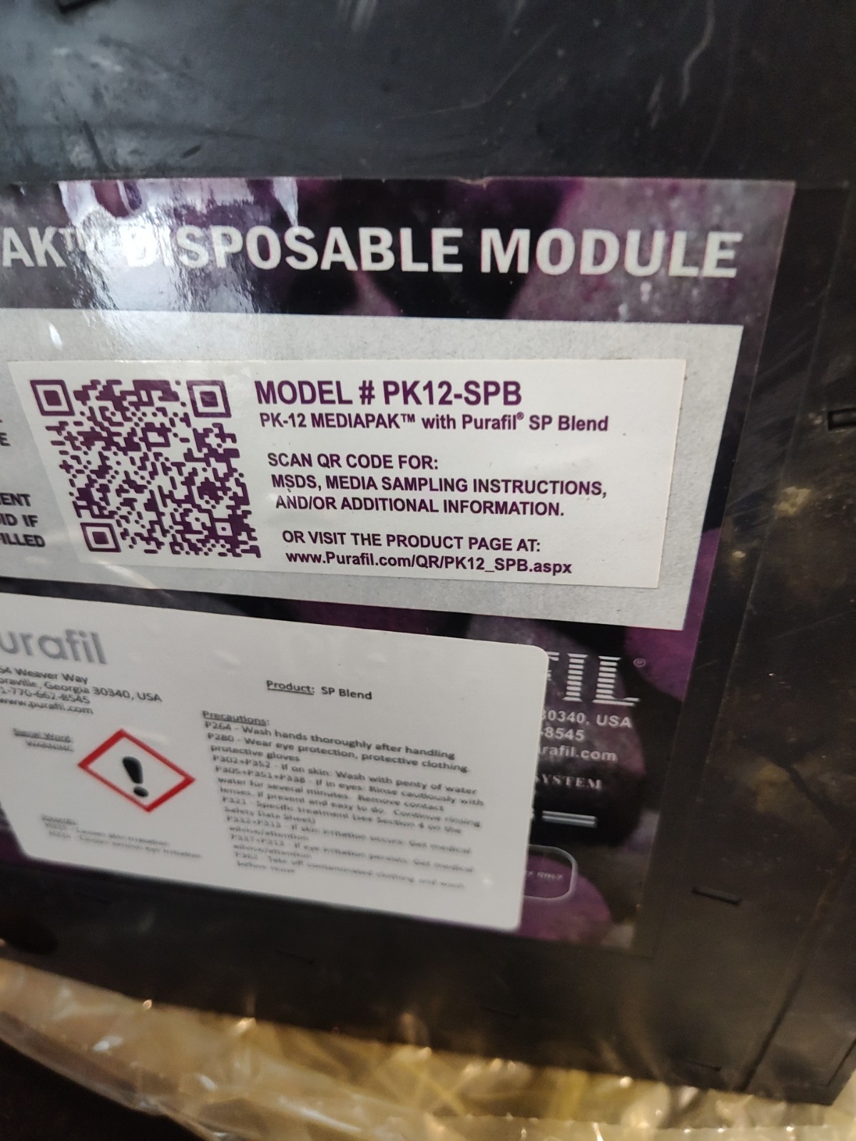 2 New PURAFIL PK12-SPB MEDIAPAK DISPOSABLE MODULES – Box Of 2!