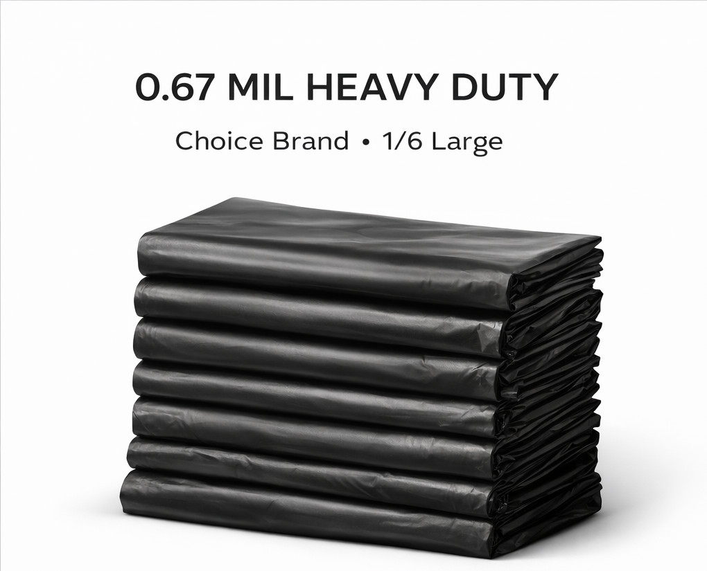 Any Color Bags 1/6 Large 21 x 6.5 x 11.5 T-Shirt Plastic Grocery Shopping 0.51 M