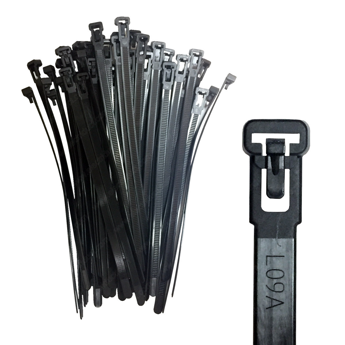 Releasable Reusable Cable Ties – Lengths: 6″, 8″, 12″, 15″ – Electriduct