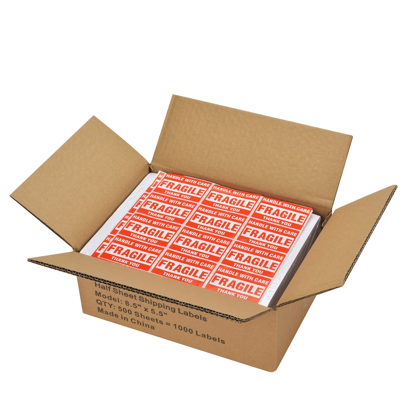 50 – 1000 Half Sheet 8.5 x 5.5 Shipping Labels 2 Per Sheet Self Adhesive Paper