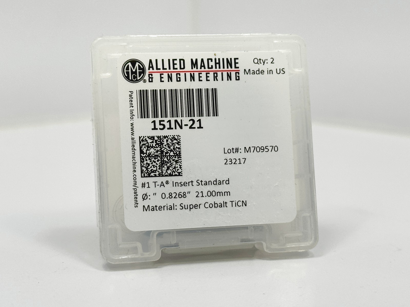 AME ALLIED ENGINEERING 151N-21 21mm #1 New Spade Drill Inserts 2pcs