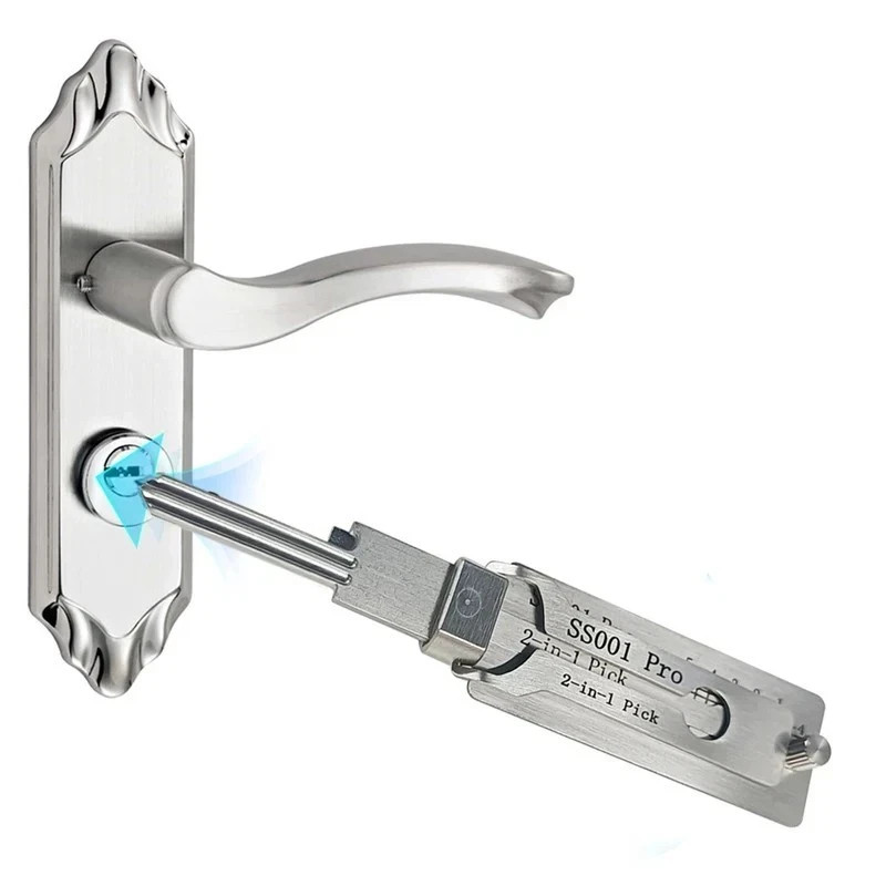 Key Decoder 2 In 1 Portable Lock Picking Set Hook And Pickup Tool Kit Ergonomic