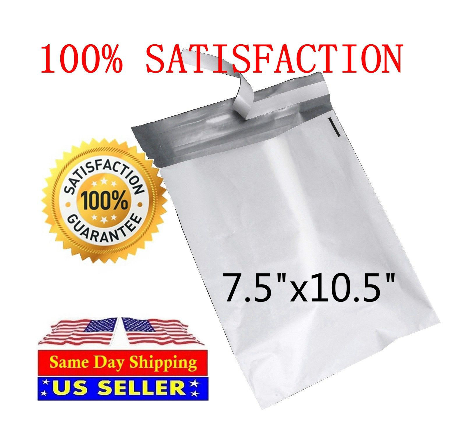 500 7.5X10.5 Poly Mailers Self Sealing Shipping Waterproof Bags – ST ShipMailers