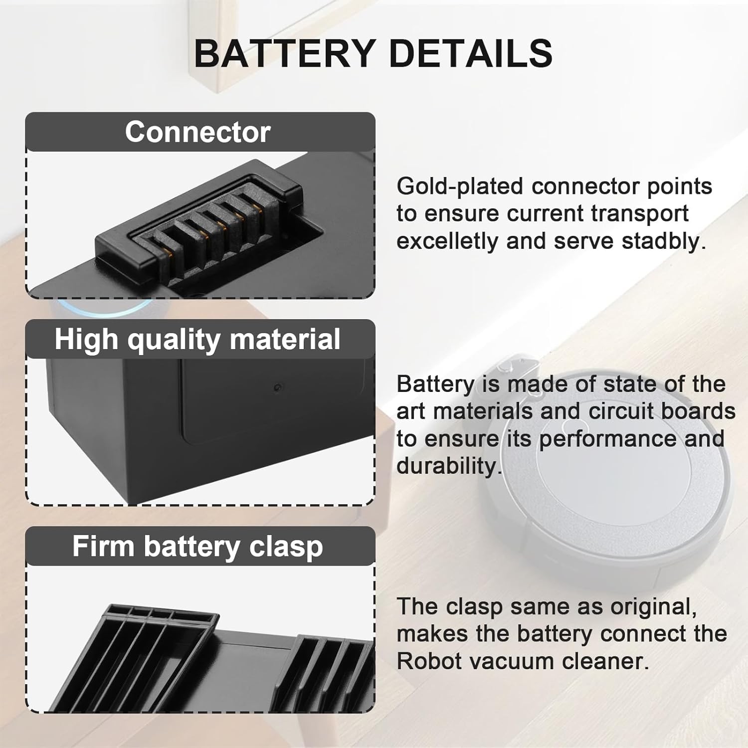 ABL D2 Battery for iRobot Roomba i3 i4 i5 i6 i7 i8 e5 e6 j7 j8 Combo j5 j7