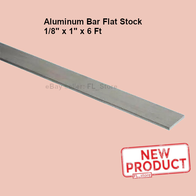 1/8″ Thick Aluminum Bar Flat Stock 1″ x 6 Feet Unpolished 6061 Alloy 72″ Length