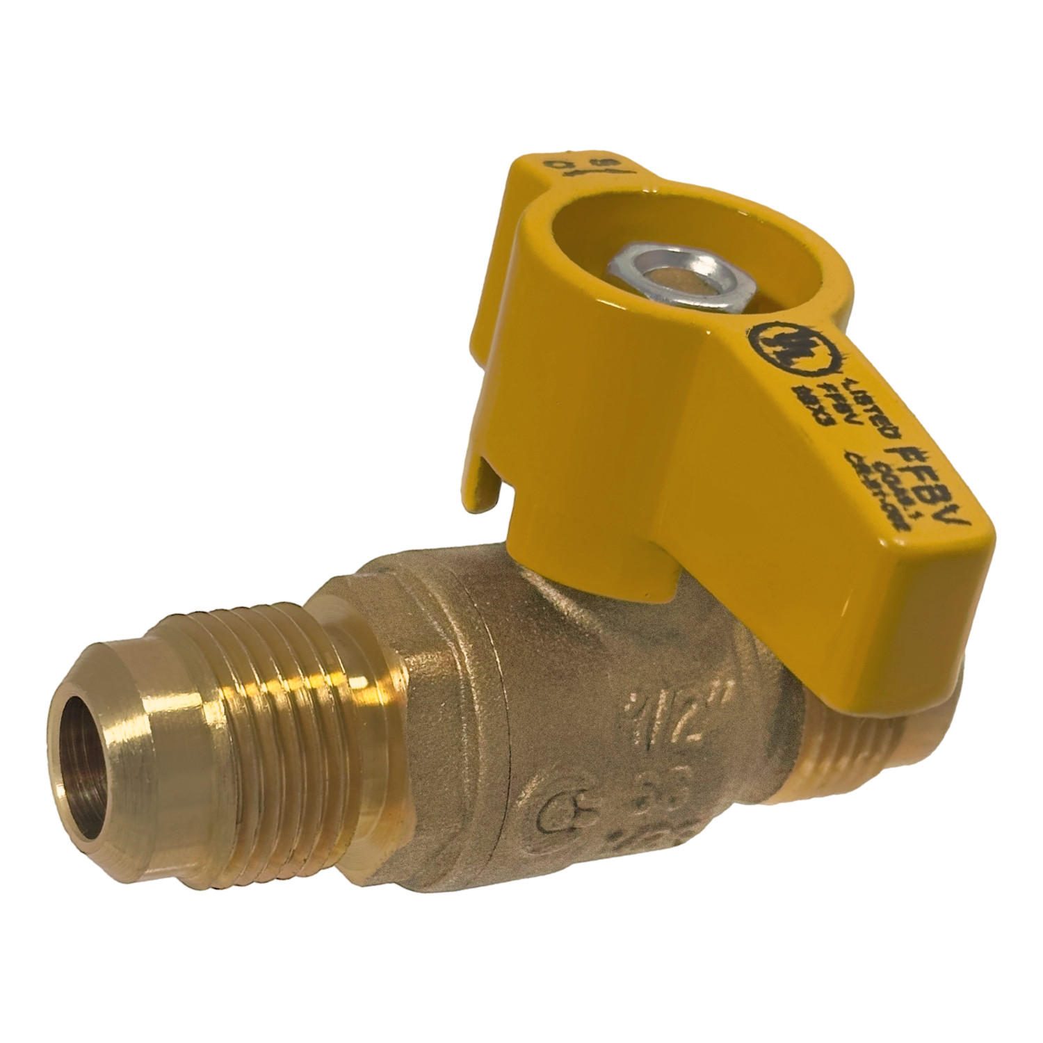 1) 3/8″ FLARE X 3/8″ FLARE GAS VALVE, PROPANE, NATURAL GAS, CSA APPROVED