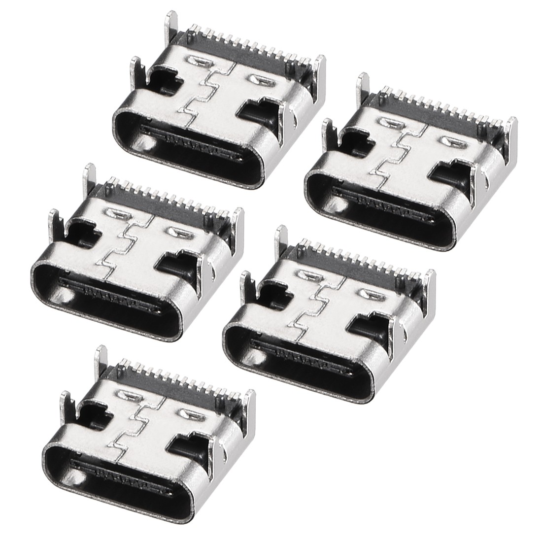 5pcs PCB USB Connector Type-C 3.1 16Pin Female Jack Fast Charging Socket