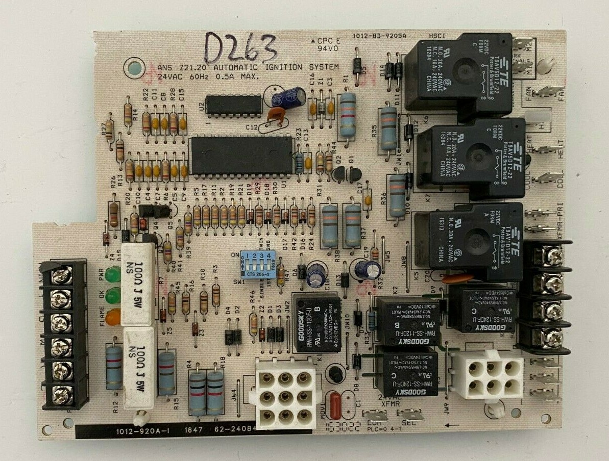Rheem Weather King 62-24084-02 Furnace Control Circuit Board 1012-920A-l #D263